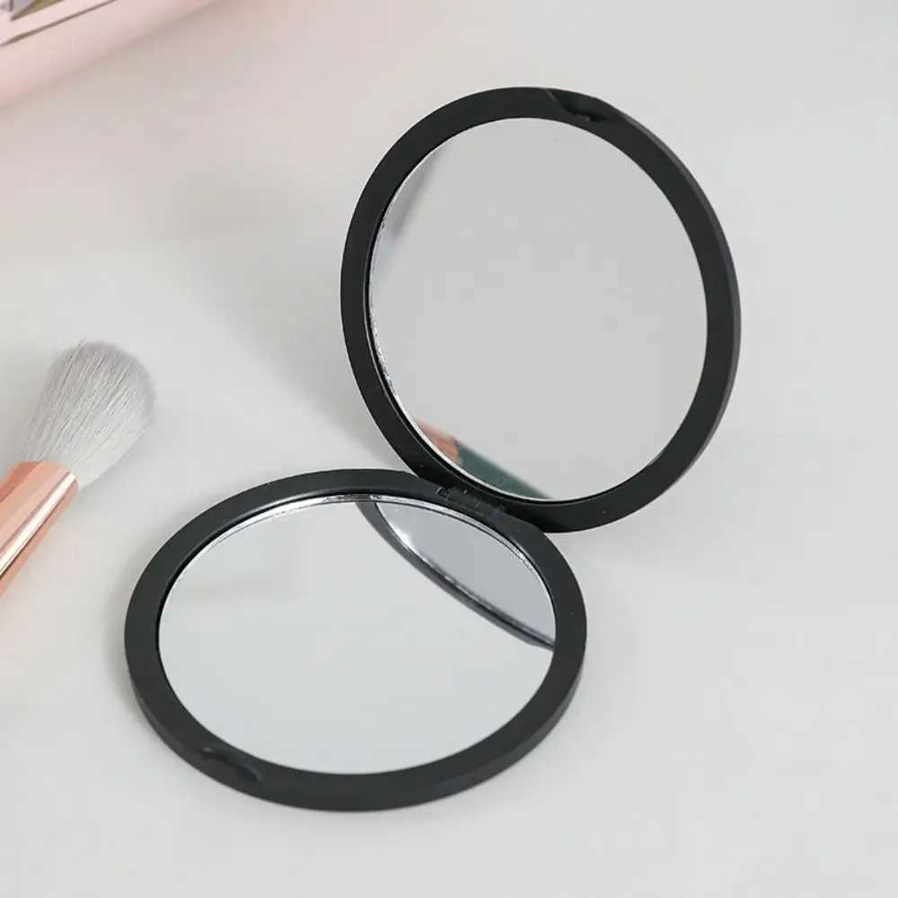 1Pc Mini Hand-Held Mirror Simple Folding Portable Pocket Mirror Plastic Cute Make-Up Mirror StudentXJ241213