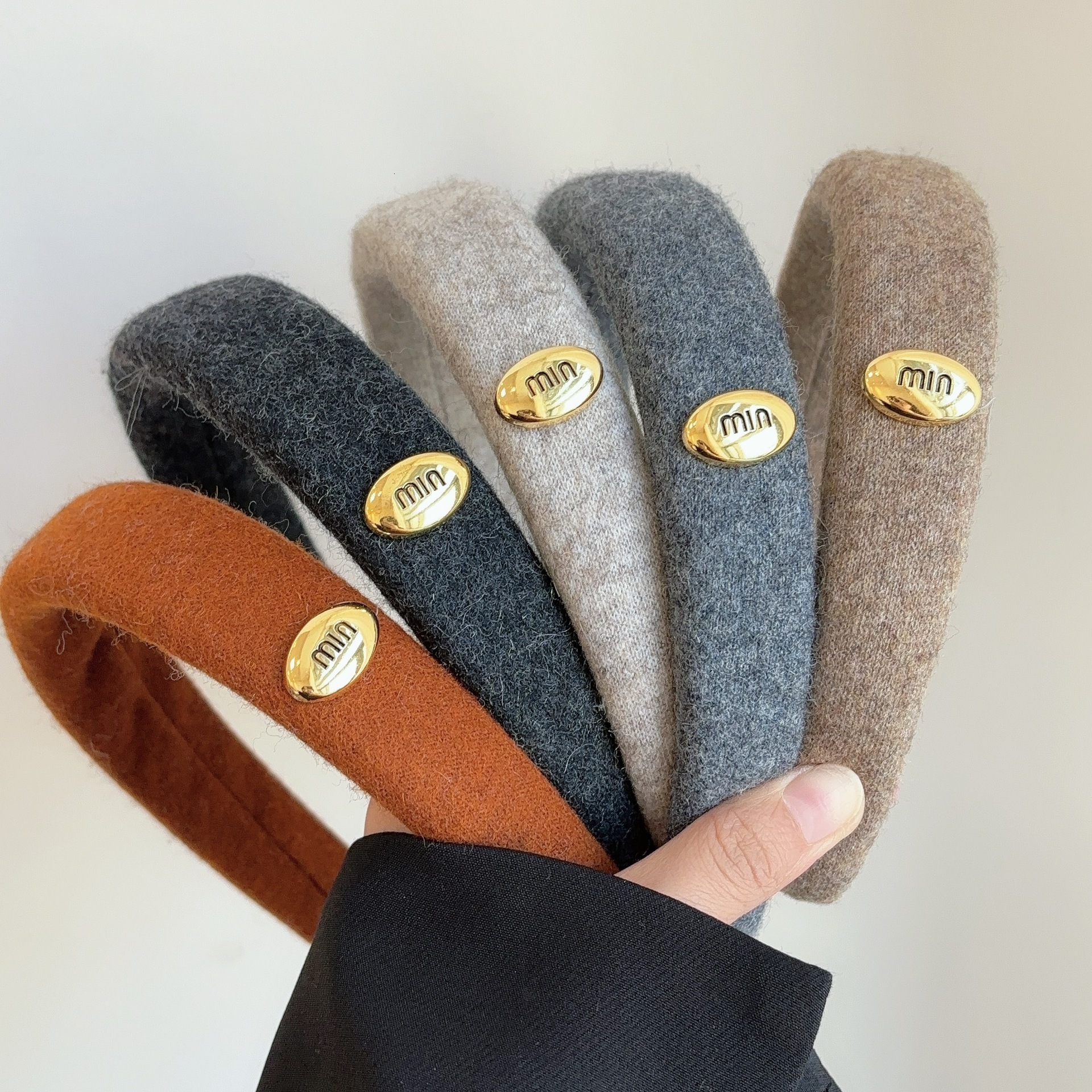 Wool high skull top autumn winter for women, with a high-end and stylish feel, 2023 new hair accessory, headhole headband F08.27-5.5 0bc63