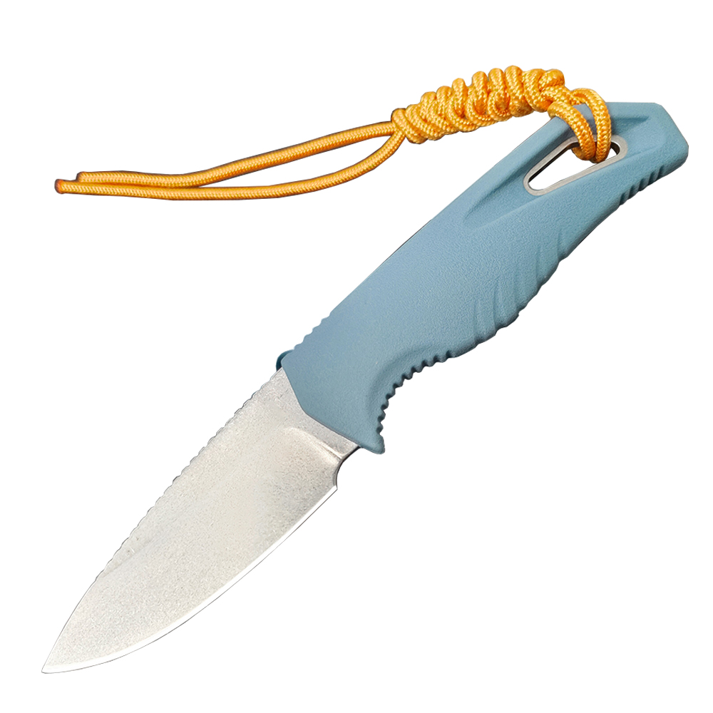 Top Quality Survival Straight Knife CPM-MagnaCut Stone Wash Full Tang TPV Handle Outdoor Hunting Fishing Fixed Blade Knives with Kydex