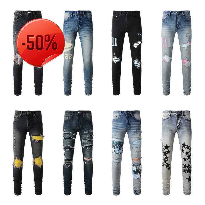 Ksubi Designer Jeans Purple Jean Mens Rise Elastic Clothing Tight Skinny Jeans Designer Fashionq Size 29-40