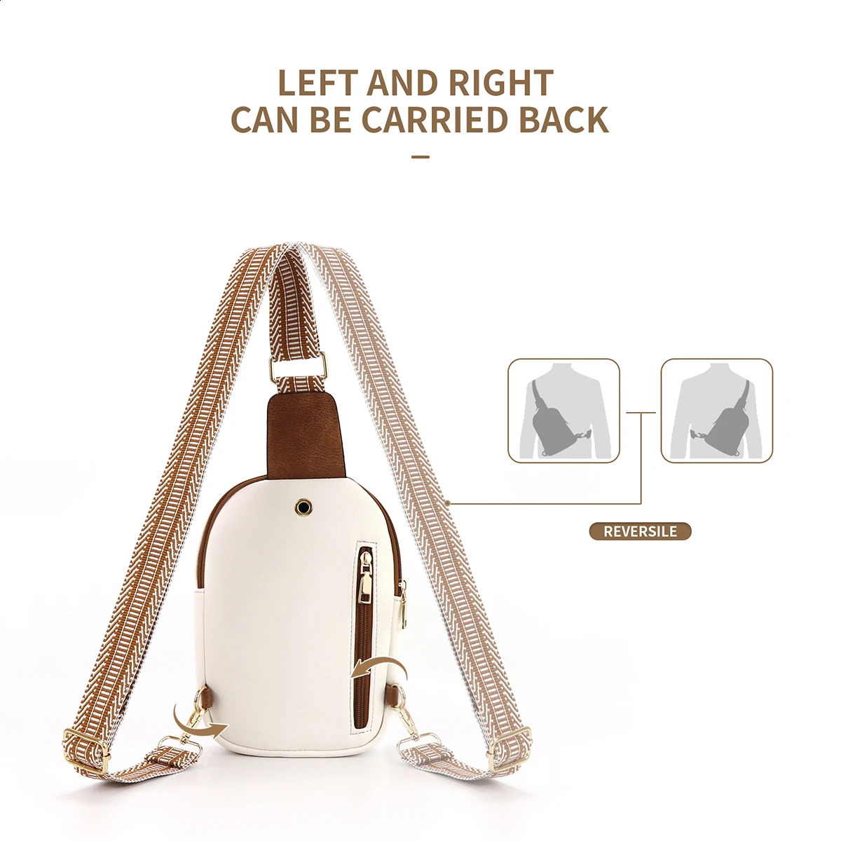 PU Leather Chest Bag For Women Men Casual Daily Sling Bags Girls Crossbody Shoulder Fashion Female Male Small Backpack 240827