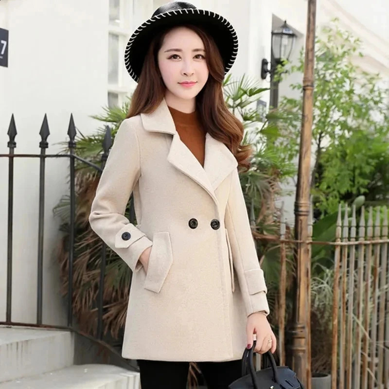 Wool coat womens clothing springsummer fashion temperature solid color ultrathin short wool jacket trend H3028 240826
