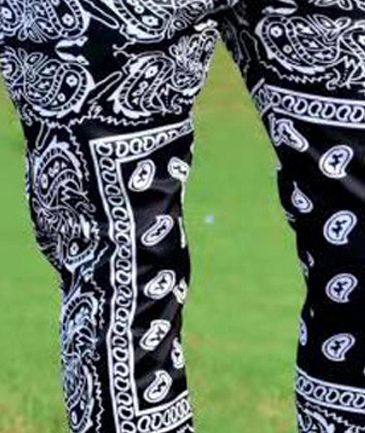 sweatpants mens Bandana Paisly Drawstring Jogger Pants Cashew Printed Sweatpants Skateboard Loose Trousers with Pockets sweat pants