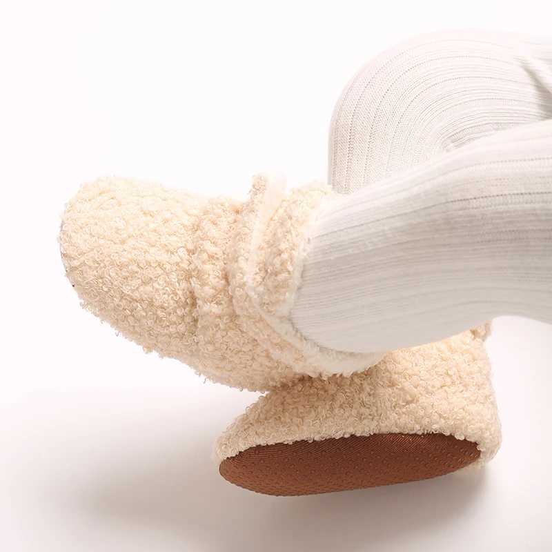 Winter newborn baby winter boots the first step is soft soled baby walking shoes soft soled baby foot protection cotton shoes M240827