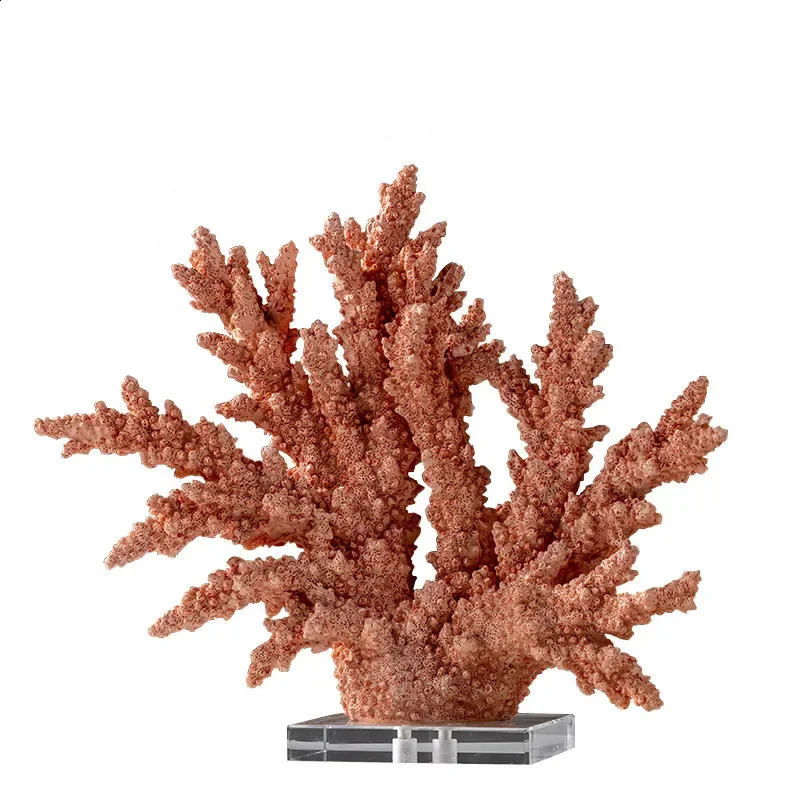 Creative Resin Coral Crafts Hollow Coral Sculpture Decorative Figurines Colorful Crystal Ornaments Home Decoration 240826