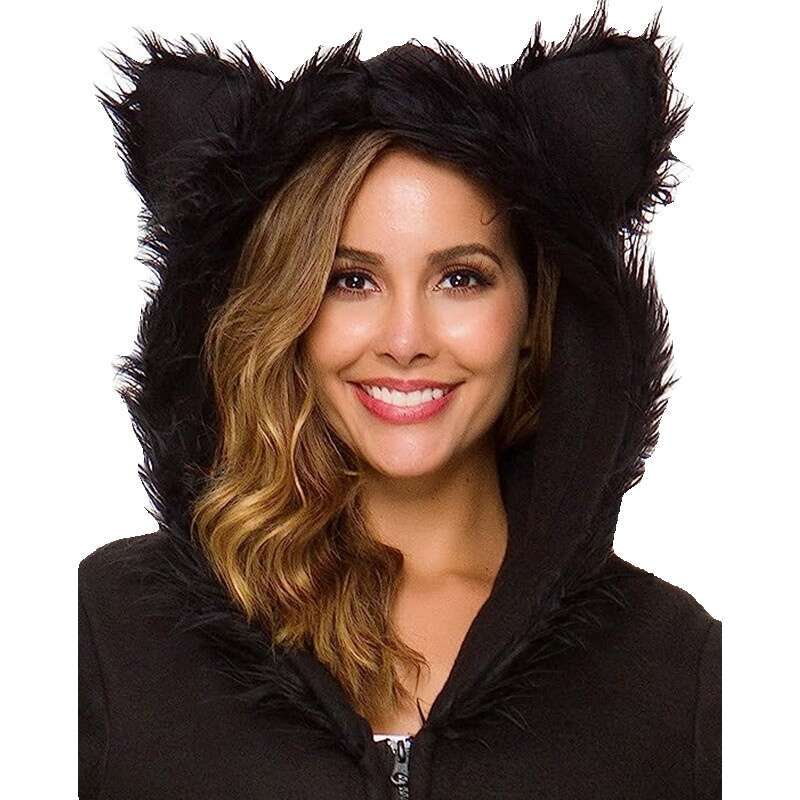 Anime vampire cosplay dress Halloween ladies black bat hooded shawl dance performance