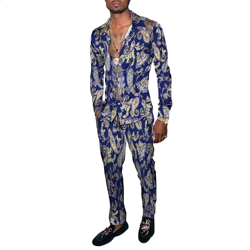 Fashion colored checkered 3D printed mens Harajuku clothing set Tracksuit long sleeved shirt long pants two-piece clothing set 240827