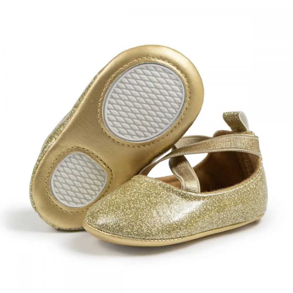 Baby colored princess shoes party elastic classic leather spring/summer childrens soft soled walking shoes M240827