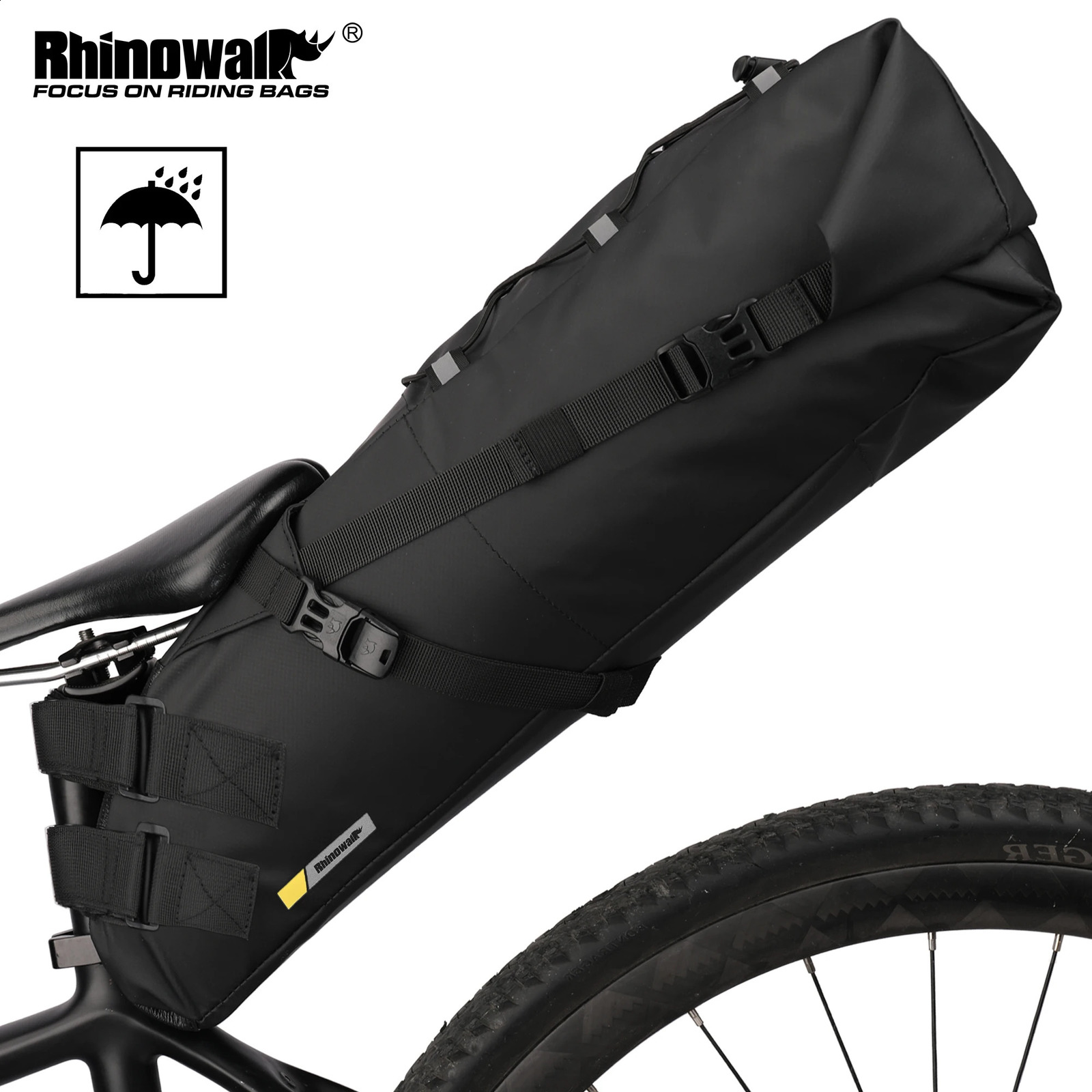 Rhinowalk Waterproof Large Capacity Bicycle Saddle Pannier Cycg Foldable Tail Rear Bag MTB Road Bike 240827 a3ce