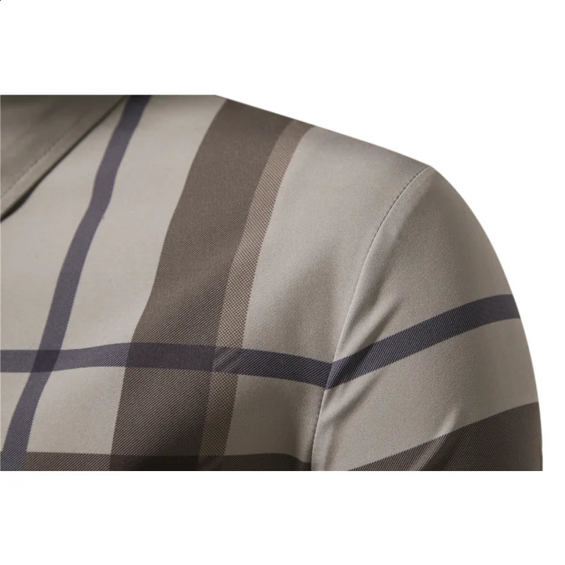 Mens High Quality Plaid Shirt Stripe Breathable Business Casual Silk Smooth Skin Shirt Long Sleeve men clothing 240826