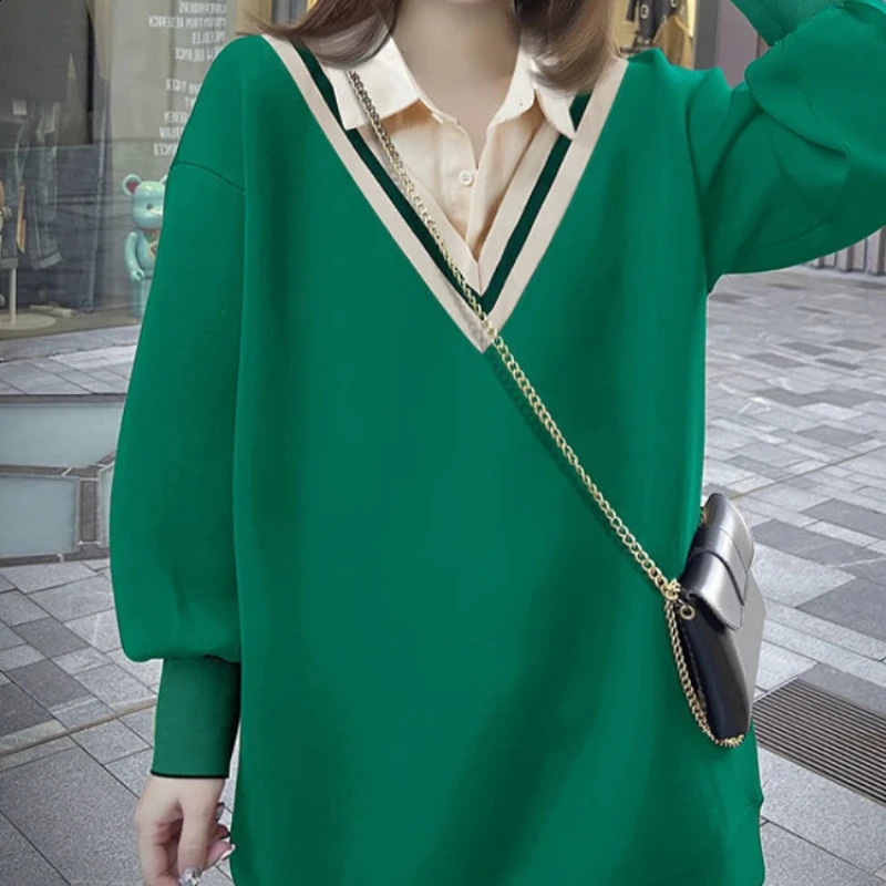 Womens Top Spring/Summer Womens Sportswear Green Zipper Loose Pocket Y2k Style Aesthetic Sportswear Basic Long Sleeve M 240827