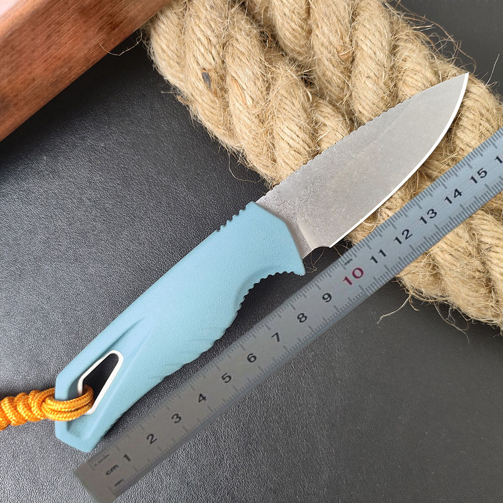 Top Quality Survival Straight Knife CPM-MagnaCut Stone Wash Full Tang TPV Handle Outdoor Hunting Fishing Fixed Blade Knives with Kydex