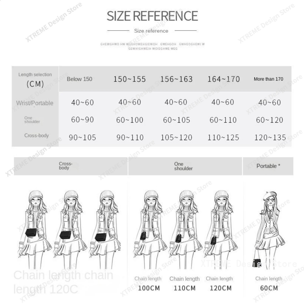 Golden Bag Chain Accessories Metal Chains Underarm Crossbody Shoulder Belt Replacement Bags Strap For Womens 240826