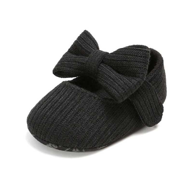 Autumn casual anti-skid bow sports shoes for children with soft soles first walker 0-18 months spring baby girl princess shoes 1 year M240827