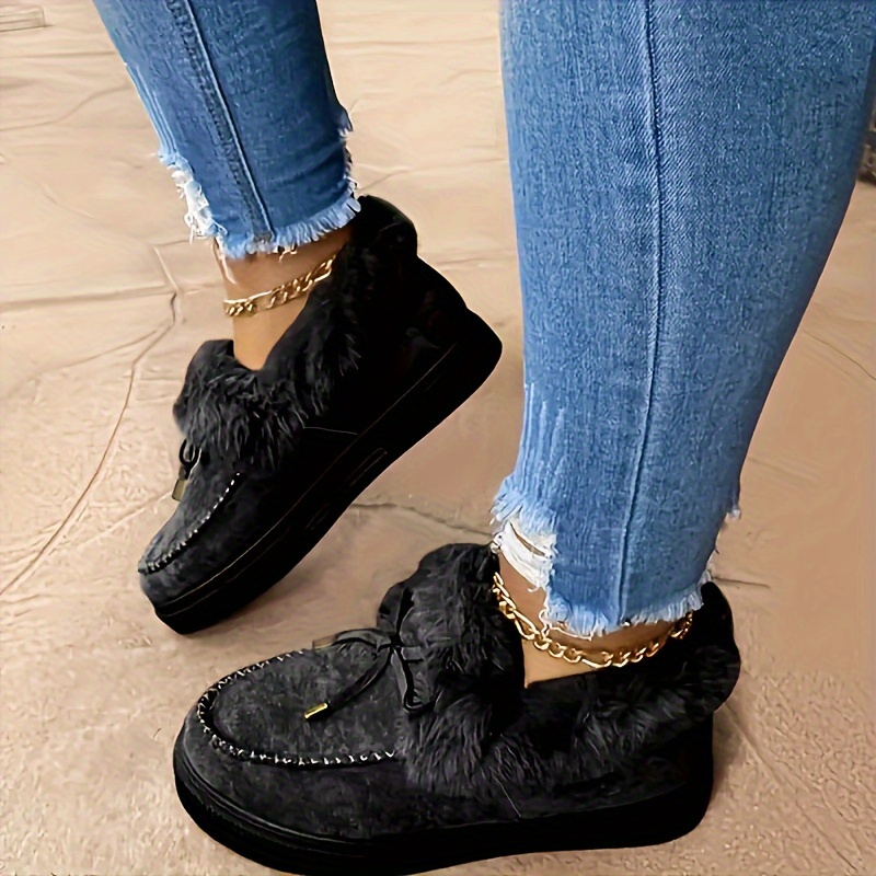 Warm & Cozy Women's Thermal Ankle Boots - Soft Plush Lining, Water-Resistant, Anti-Slip Sole, Comfortable Fit, Perfect for Winter, Snow, Ankle Hi
