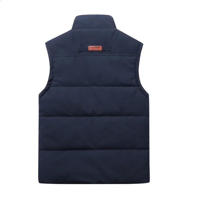Plus Size Mens Sleeveless Jacket Fur Fashion Warm Wool Vest Clothing Winter 240827
