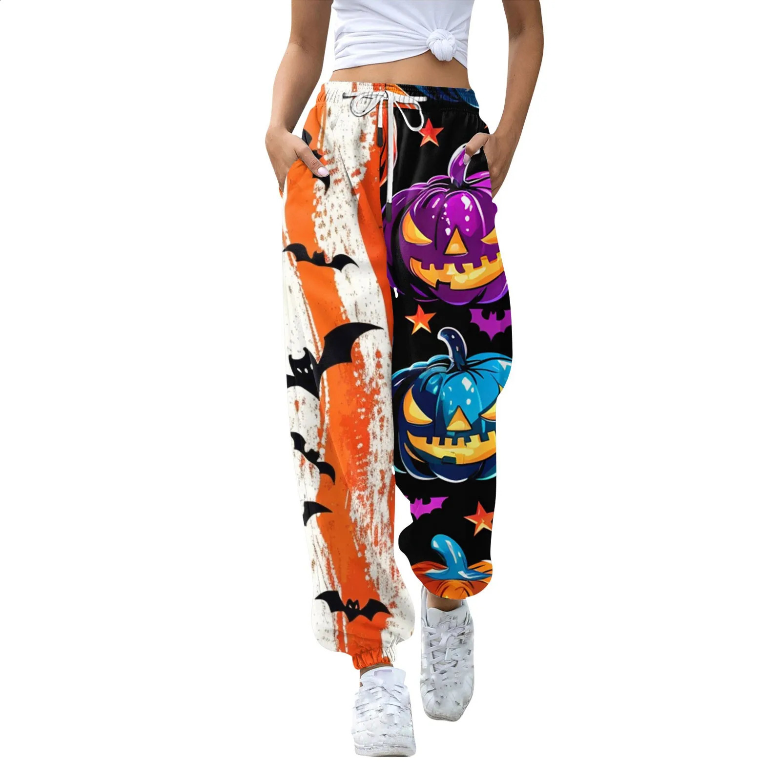Womens casual fashion Halloween printed casual pants womens pants high waisted womens clothing sales bag pants womens casual pants 240827