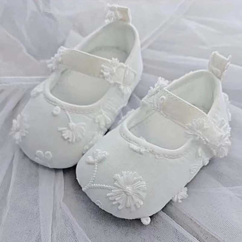 Baby Shoes Flower Girl Princess Casual Shoes Moccasins Soft Bottom Non slip First Walking Shoes Preschool Baby Bed Shoes M240827