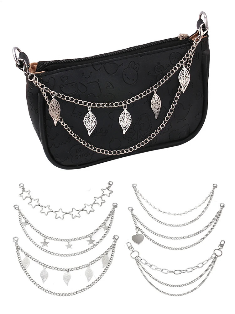 Multilayer Metal Bag Chain Decor For Handbag Decorative Exquisite Halloween DIY Purse Replacement Accessories y241226