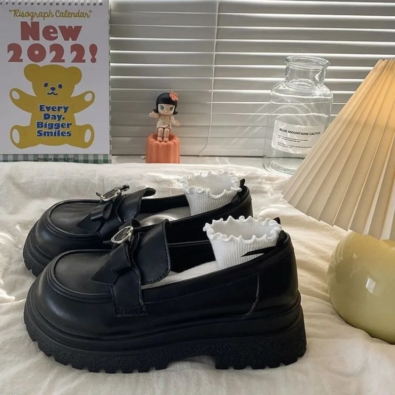 Womens high heels Mary Jens shoes Lolita dress shoes womens spring and autumn clothing 240827