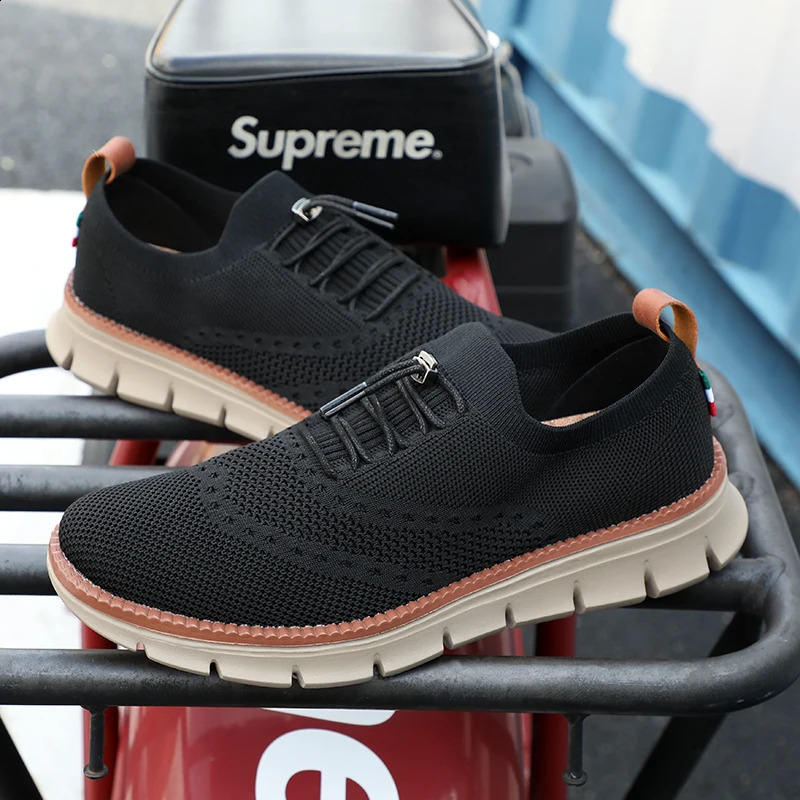 Spring and Autumn Mens Casual Shoes Mesh Breathable Comfortable Flat Shoes Outdoor Light Sneakers Walking Shoes Driving Shoes 240827