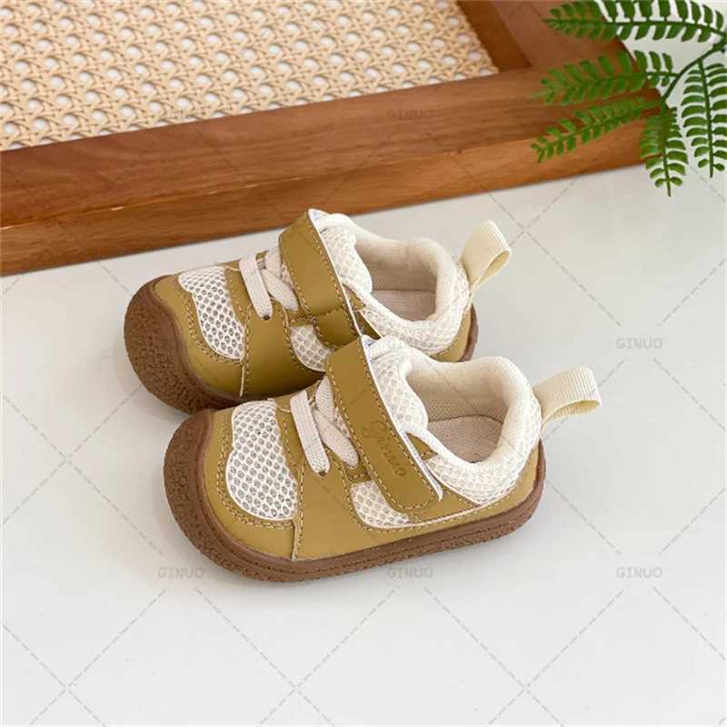 New Summer Baby Shoes Mesh Breathable Preschool Boys Barefoot Shoes Soft soled Outdoor Fashion Little Girls Sports Shoes M240827