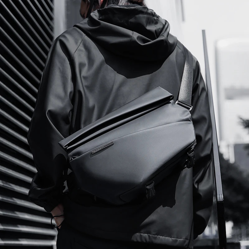 Mens Crossbody Bag Fashion Oxford Waterproof Simple Black Multifunction Males Shoulder For Youth 240826