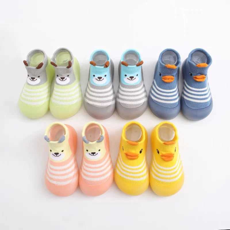 Baby anti slip socks cute cartoon childrens rubber soles childrens floor sports shoes childrens newborn babys first walking shoes 0-3Y M240827