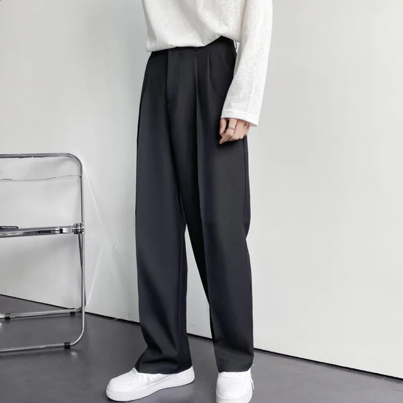 IEFB Autumn Straight Suit Pants Loose Casual Mens High Street Wide Leg Korean Fashion Male Trousers 9A4489 240827