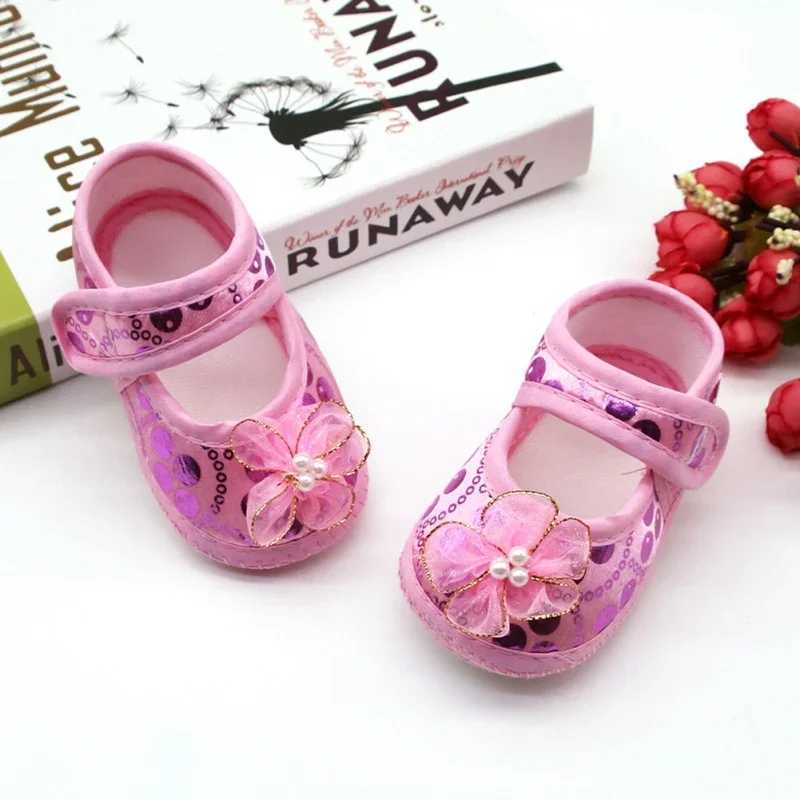 Autumn baby girl first walker light flower printed cotton shoes newborn soft sole casual childrens shoes 0-18M M240827