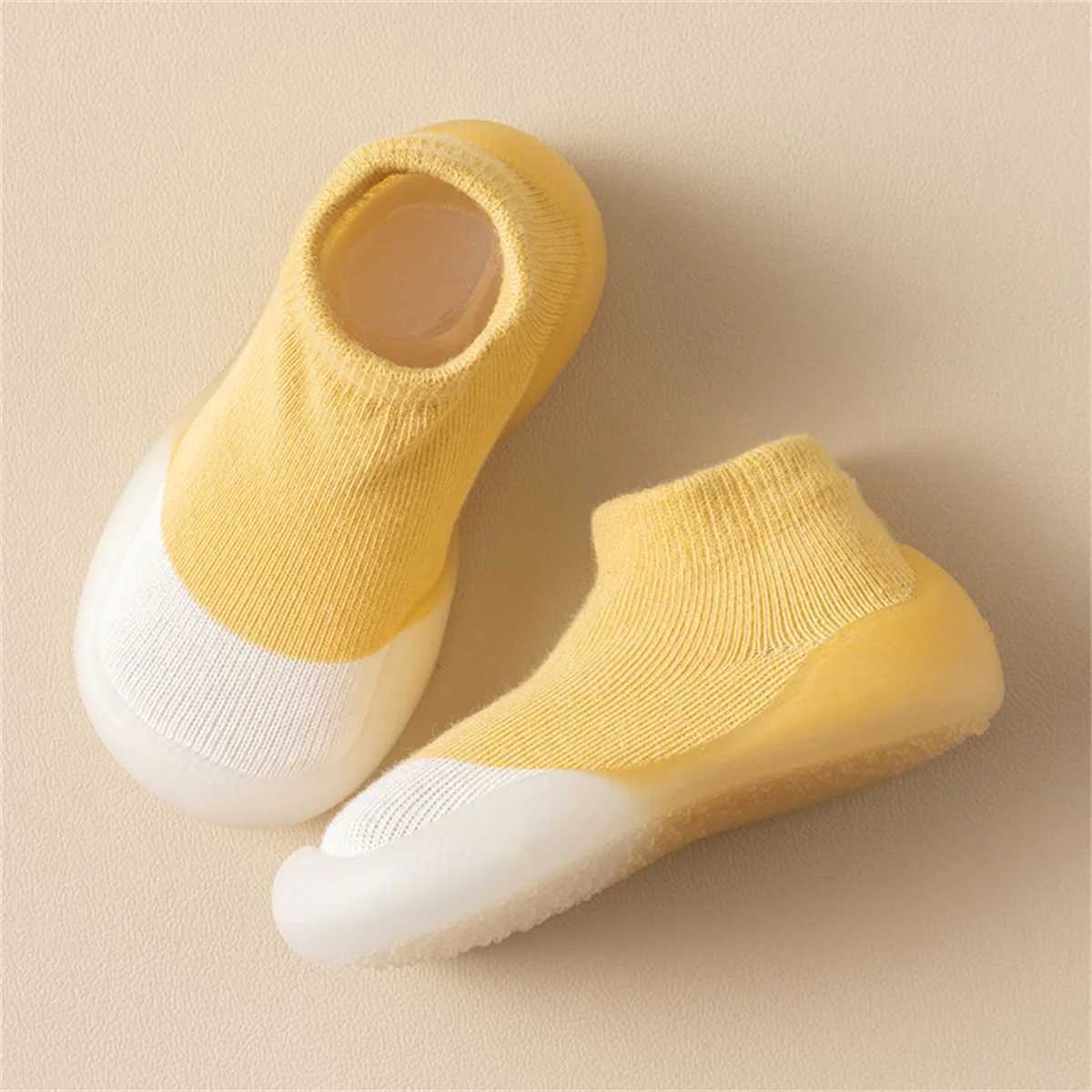 Yibubu baby toddler first walk baby boy girl child rubber soft sole floor barefoot casual shoes knitted boots anti slip M240827