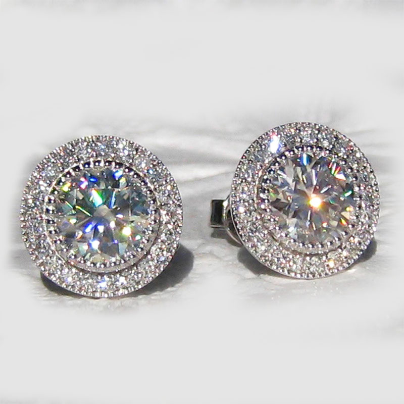 Designer Simulated Diamonds: Dazzling Silver Toned Cubic Zirconia Earrings Perfect for Parties