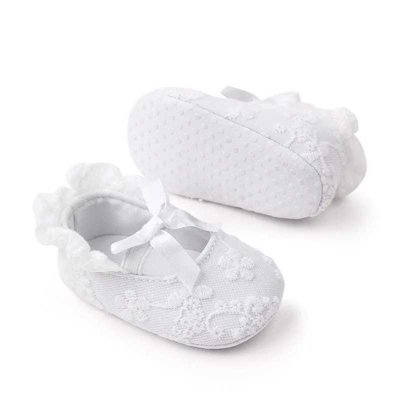 New baby girl first walker soft bow girl princess shoes embroidered toddler baby shoes casual baby walker shoes M240827