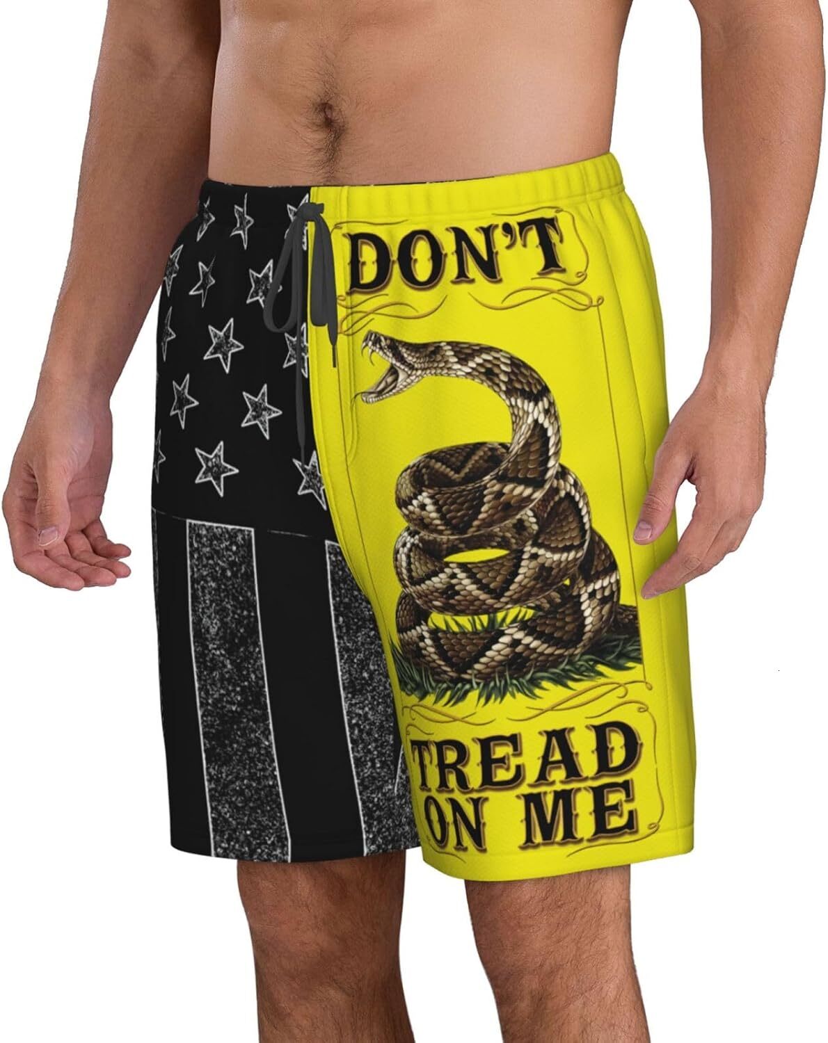 Teen Mens 3D printed beach pants Beach Shorts Breathable Beach Interesting The snake pattern Surfing Beach Bathing Suits Pant