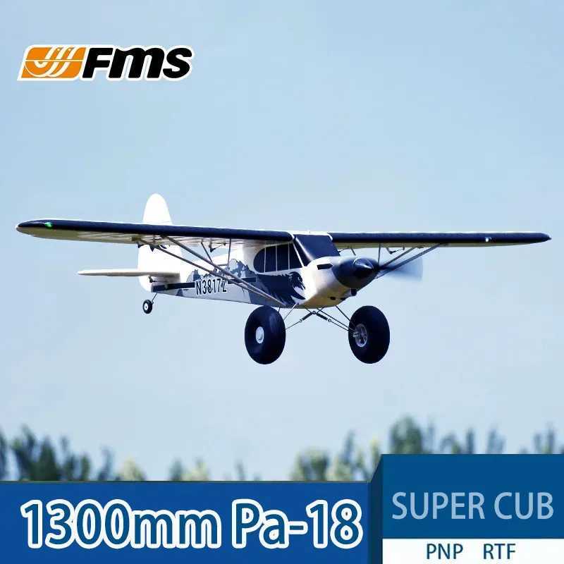Fms aircraft model 1300mm Pa-18 fixed wing Rc remote control sports foam cross-country aircraft model adult childrens toys W240826