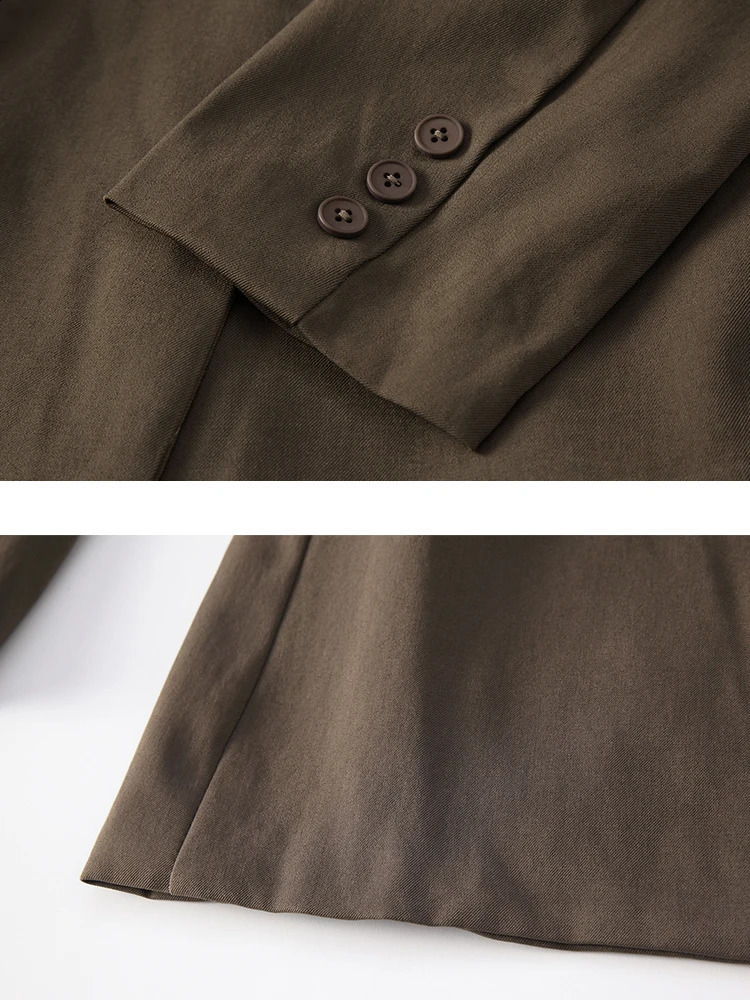 LANMREM Belt Spliced Blazer Women Vintage Notched Collar Single Button Coat Fashion Spring Clothing 2AA4613 240826