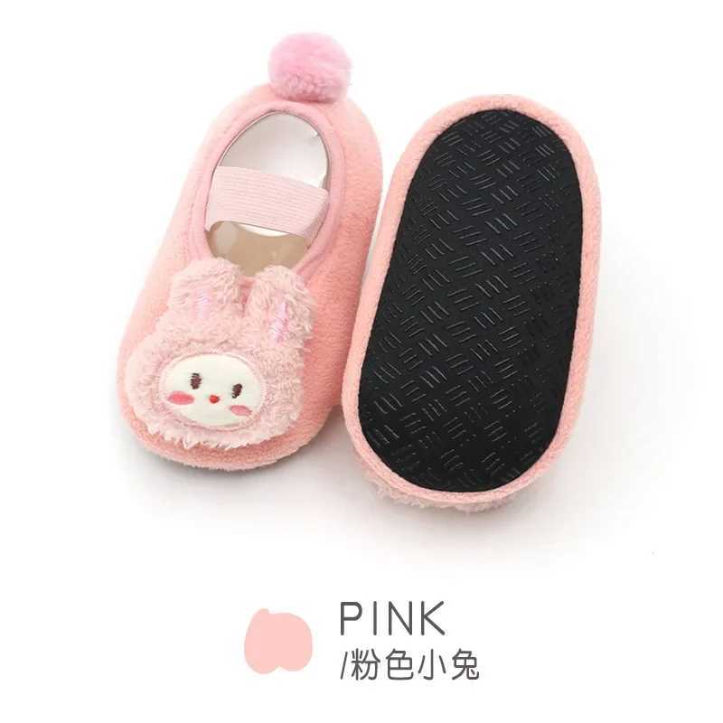 Cute baby sliders for young children boys and girls knitted baby shoes warm and cute cartoon anti slip pre traveler baby sliders M240827