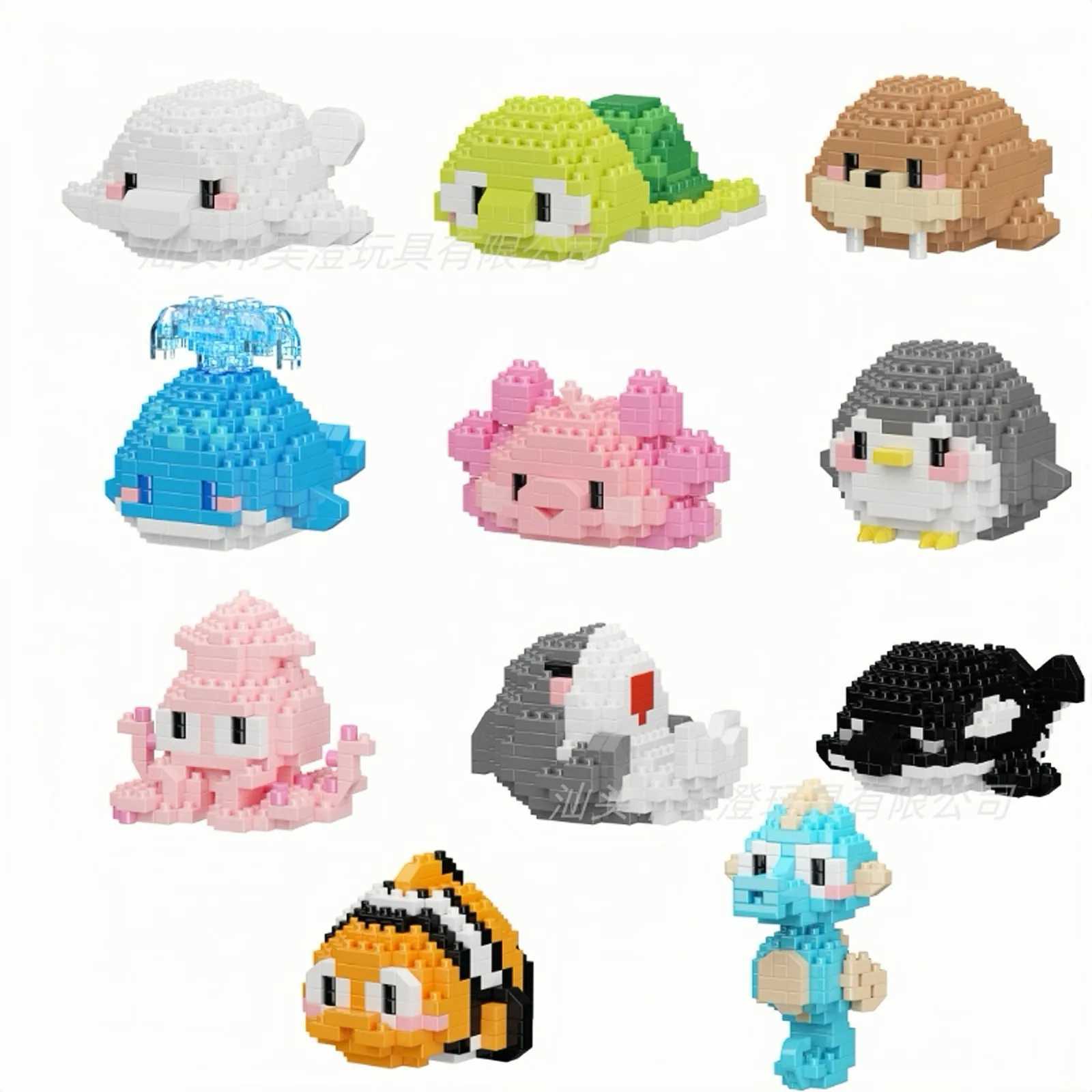 Marine Microparticle Building Blocks 6-10 Years Animal Dice Assembly Toys Games Childrens Gifts Free shipping
