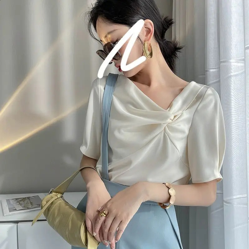 comfortable short sleeved floral womens clothing temperature fully matched top summer elegant Tshirt 240827