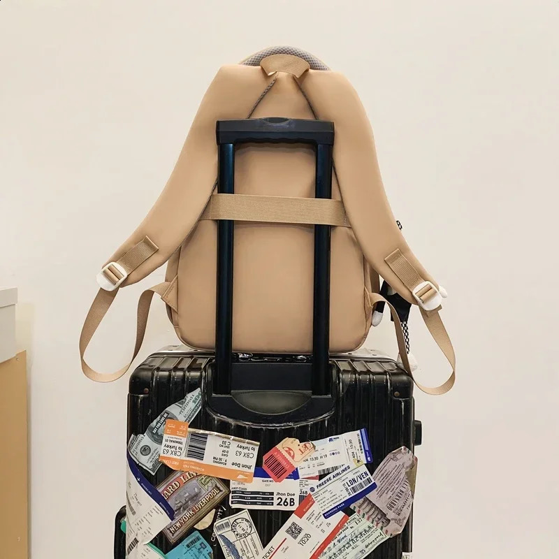 school backpack highquality 177 inch large capacity waterproof travel bag fashionable mens campus 240827