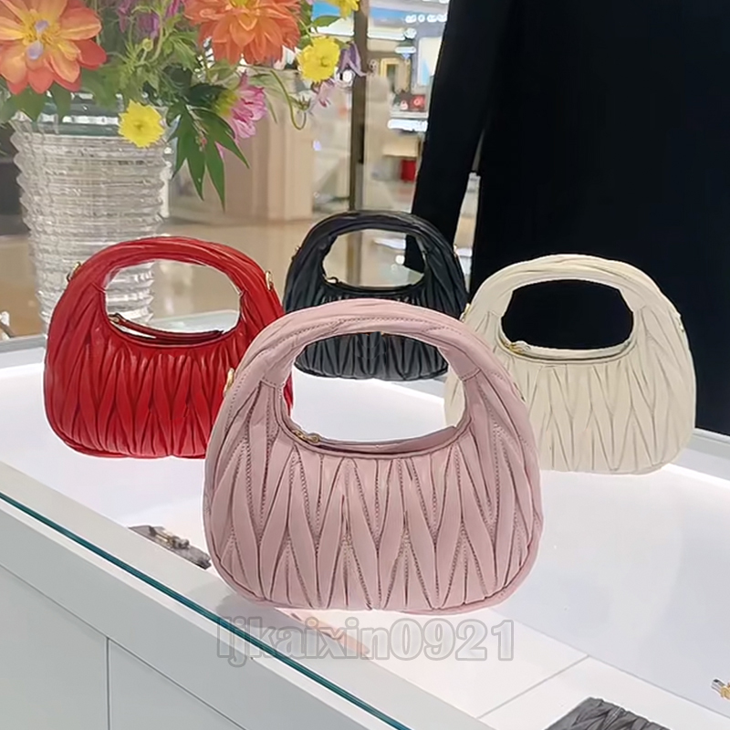 Designer Bag handbags bags Pleated Half Moon Bag wander HOBO Clutch Holding Handbar Shoulder Bag Luxury Retro wallet Leather Banquet tote Travel handbag