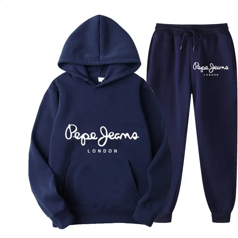 Autumn Mens Winter Animal Printed Sportswear Top Pants Set HoodiePants Jogging Sportswear Track Running Two Piece Sportswear 240827