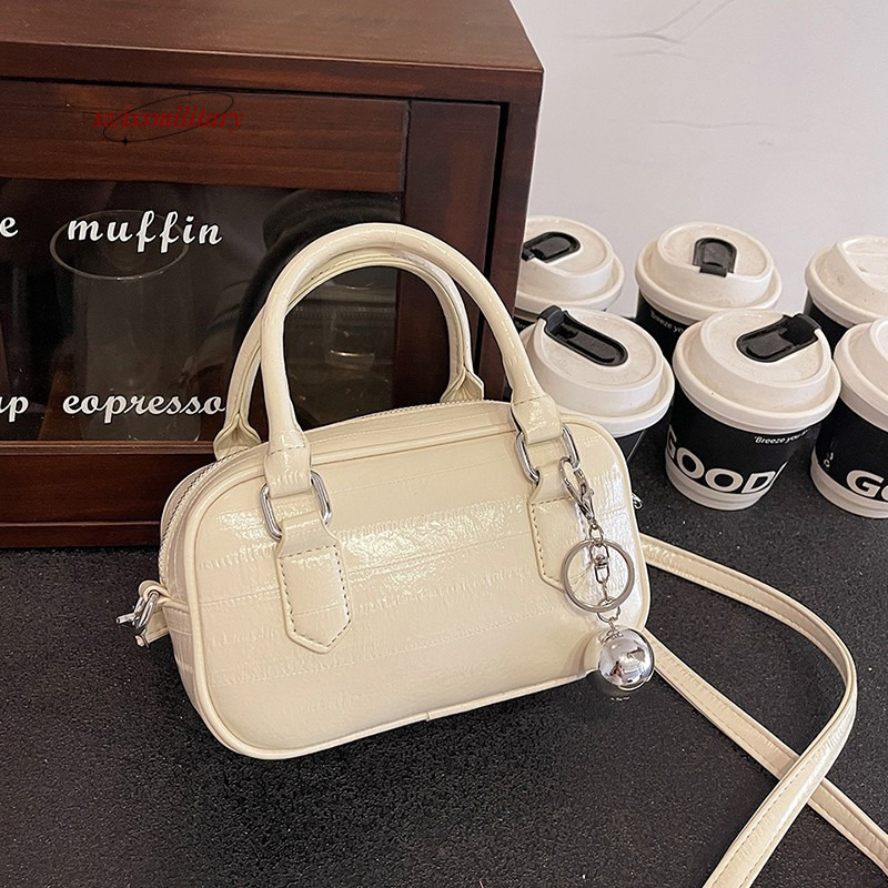 Handheld Boston 2024 Summer New Fashion Versatile Trendy One Shoulder Crossbody Commuting Bowling Women's Bag #31