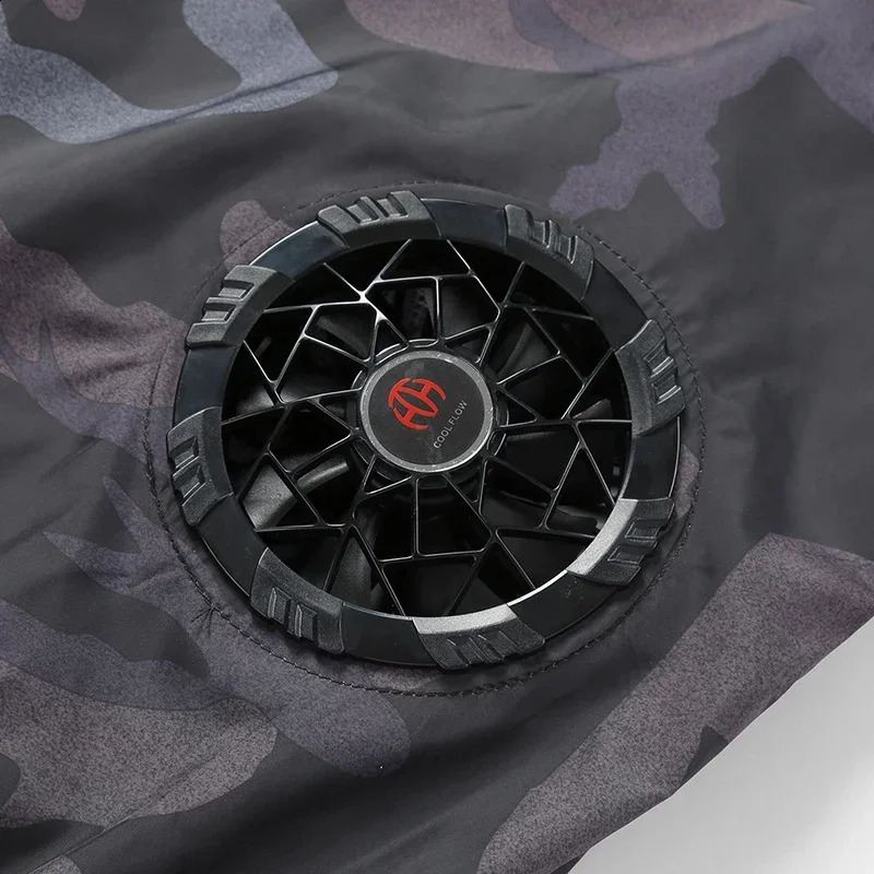 Mens ice vest fan air conditioning clothing cool sports USB charging cooling worker summer camping fishing 240827
