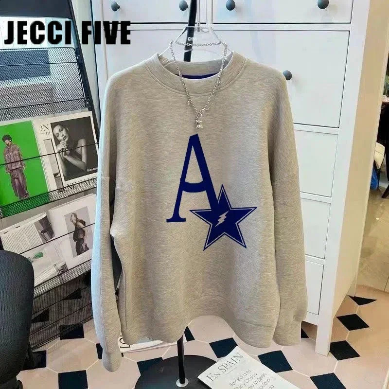 Pure Cotton Spring And Autumn Fashion Good-looking Letter Pullover Sweater Women 240827