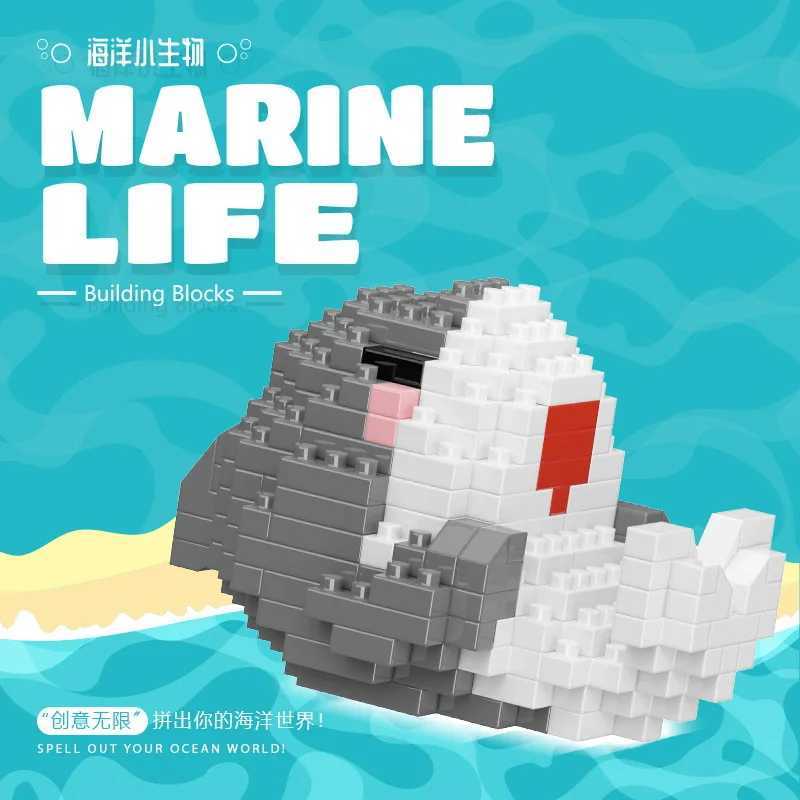 Marine Microparticle Building Blocks 6-10 Years Animal Dice Assembly Toys Games Childrens Gifts Free shipping