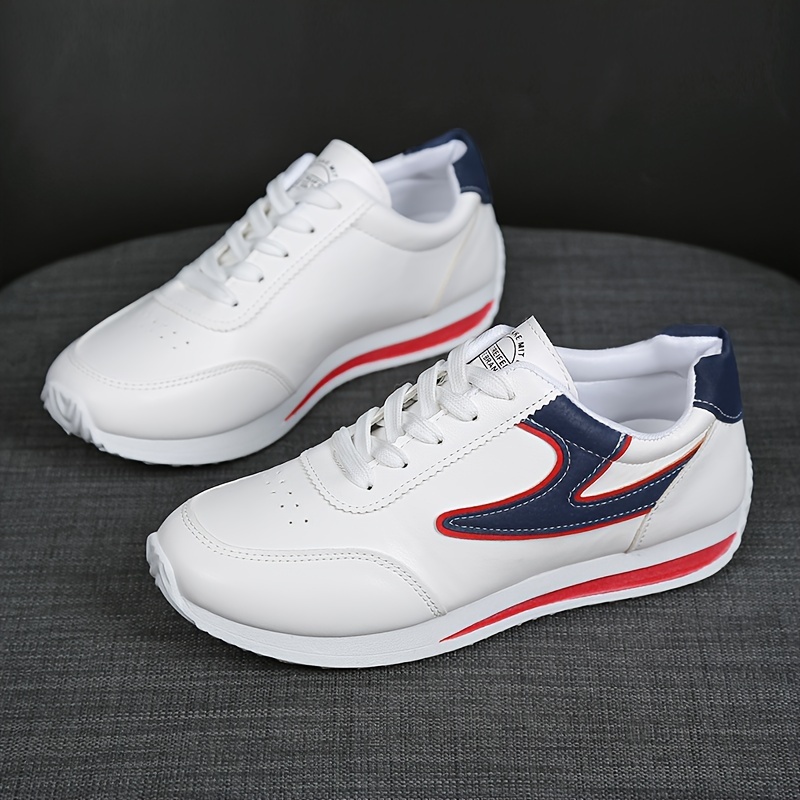 Women's Colorblock Casual Sneakers, Lace Up Platform Soft Sole Jogging Shoes, Low-top Breathable Fitness Shoes