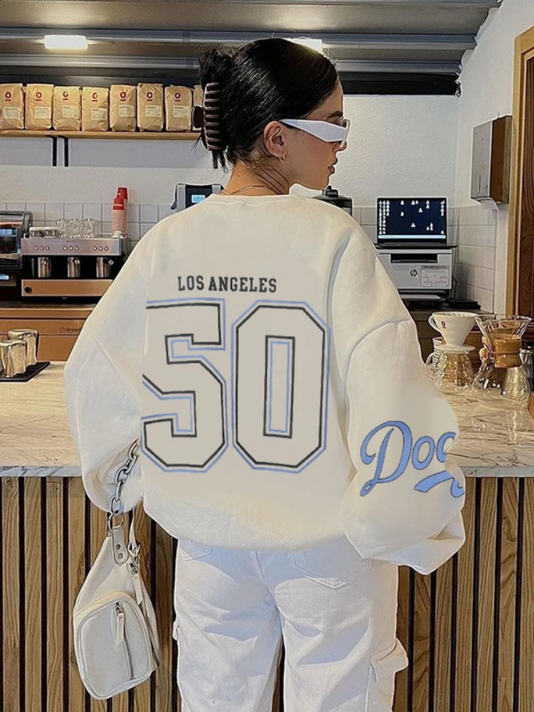 Letter Print Pullover Streetwear Women Sweatshirt Hoodie Winter Clothes Oversized Y2k Tops Sudaderas Para Mujer Roupas Femininas 240827