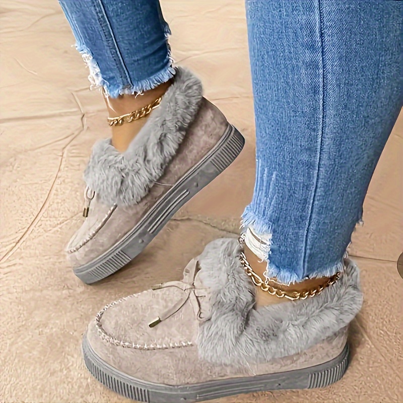 Warm & Cozy Women's Thermal Ankle Boots - Soft Plush Lining, Water-Resistant, Anti-Slip Sole, Comfortable Fit, Perfect for Winter, Snow, Ankle Hi
