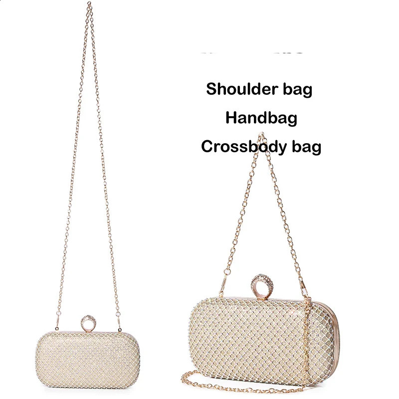 Women Diamonds Clutch Bag Wedding Banquet Exquisite Handbags Chain Shoulder Bags Evening Party Small Purse Sac A Main 240826Z